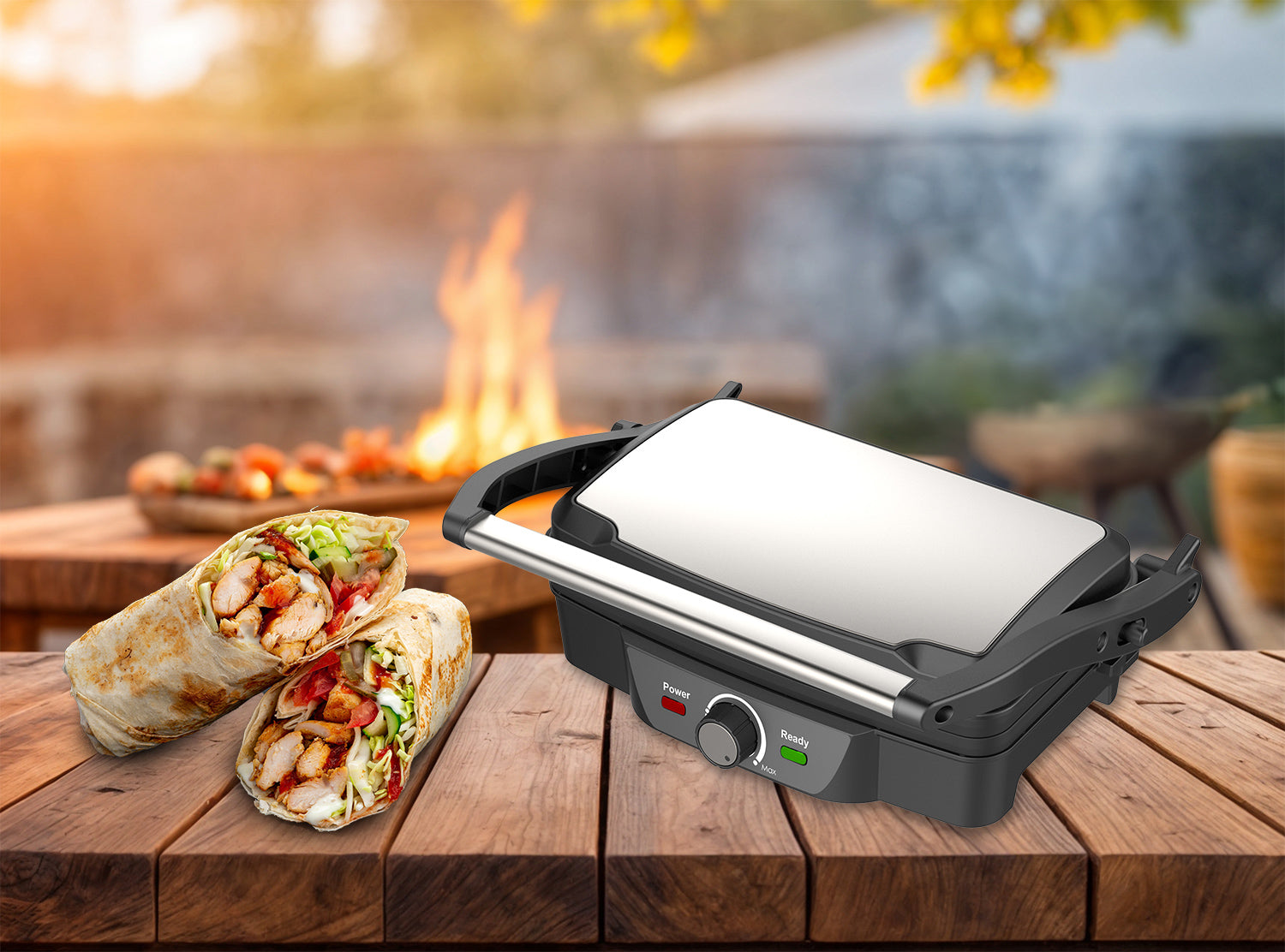 محمصة خبز مع فتحة شواية 180 درجة 1600 واط