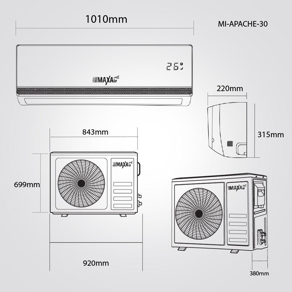 מזגן עילי APACHE  כ"ס  –2.5