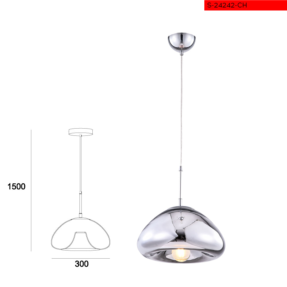 CH מנורת תליה נאיא כרום