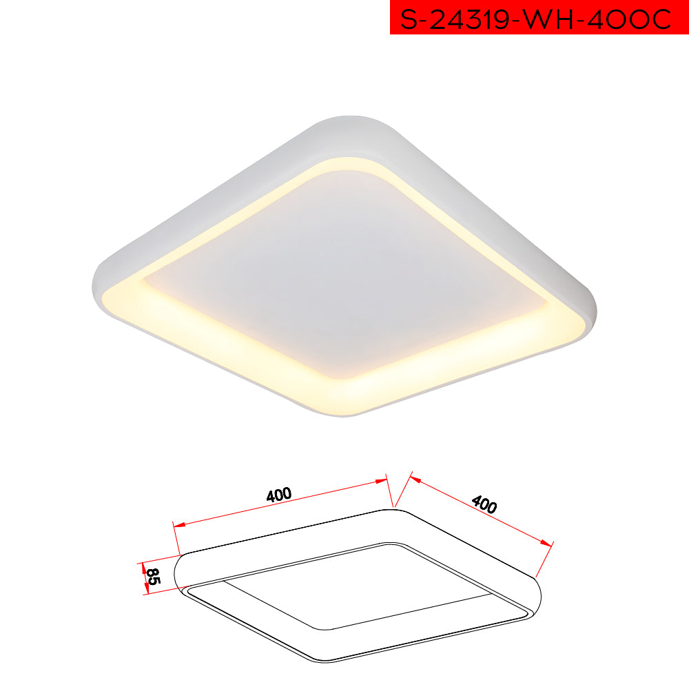 CCT 40CM 54W צמוד תקרה פלרמו לד קוטר לבן