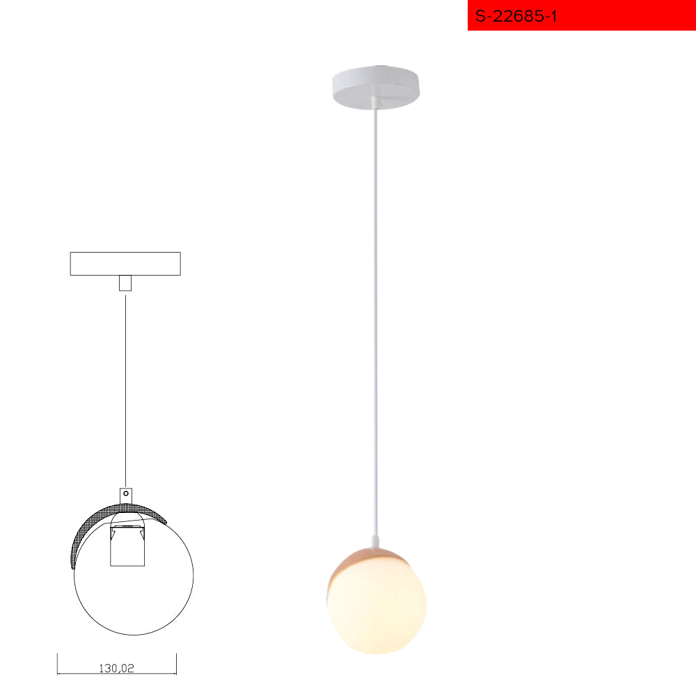 E27*1 מנורת תליה פרנקל בודד