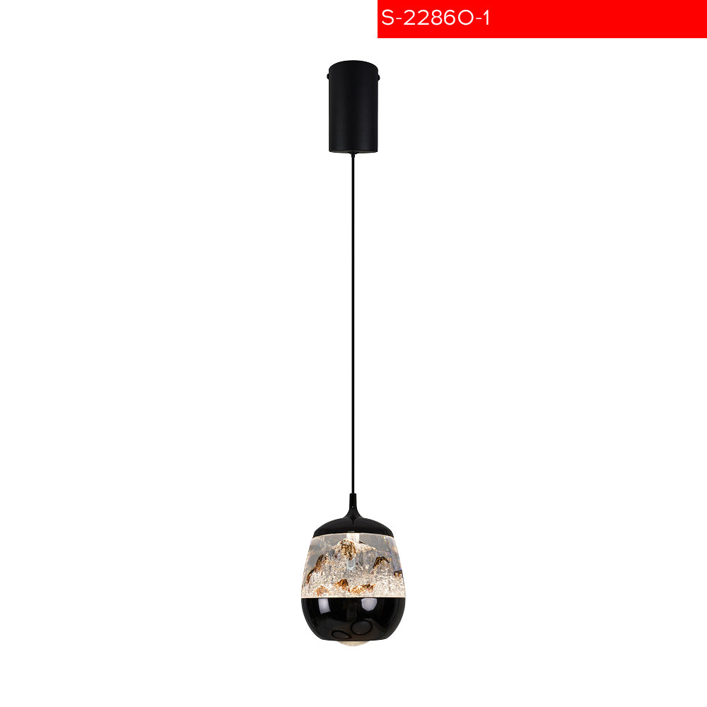 תלייה נאפולי בודד שחור 3000K|6W