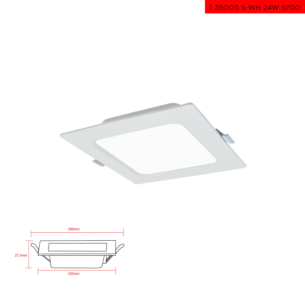 5700 24W פאנל לד שקוע לבן מרובע