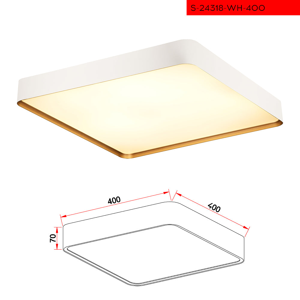 CCT 40CM 32W צמוד תקרה טריאסטה לד קוטר לבן