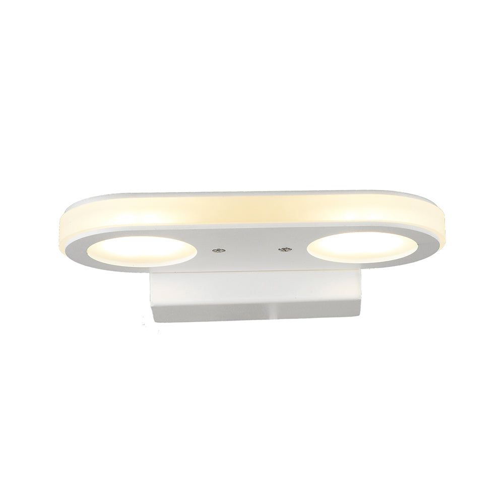 6W מנורת קיר רוסלן זוגי לבן