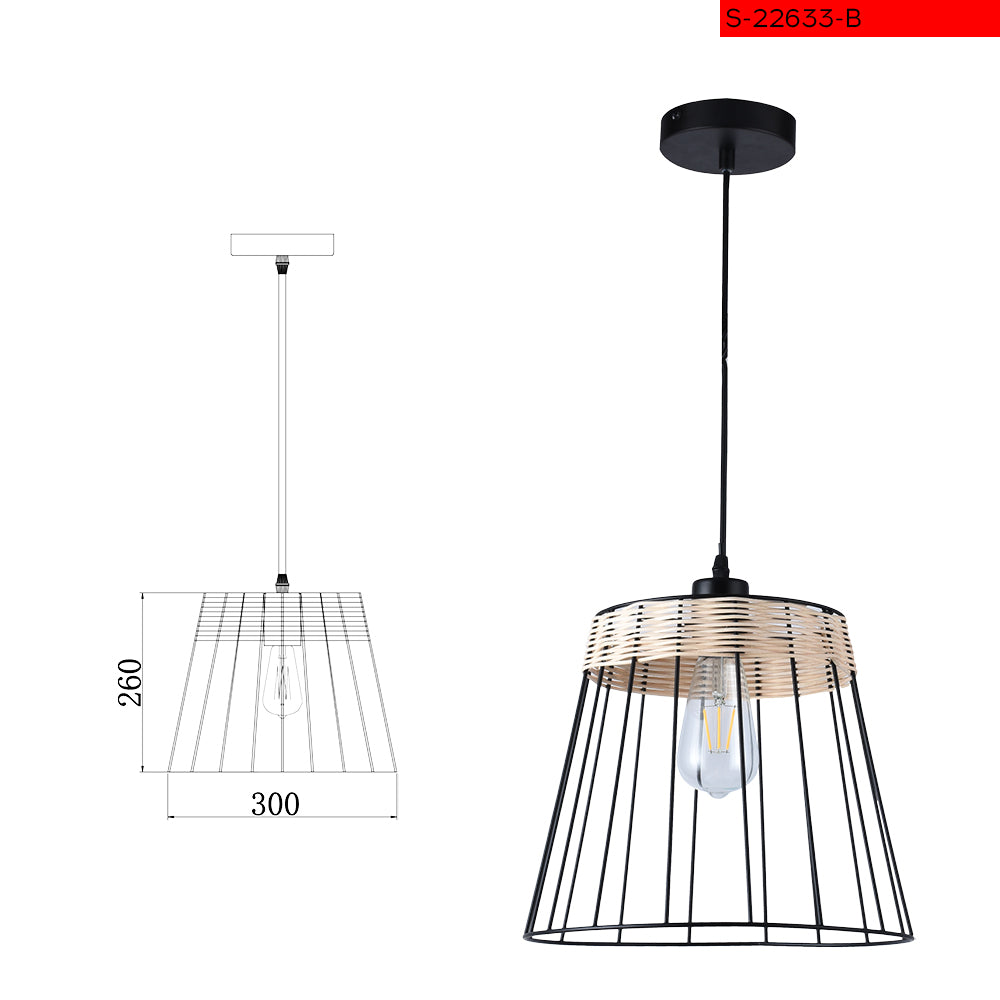 E27 B מנורת תליה נאזק