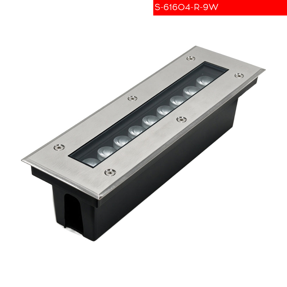 תאורה לינארית שקועה לרצפה | 3000K | IP67 |9W