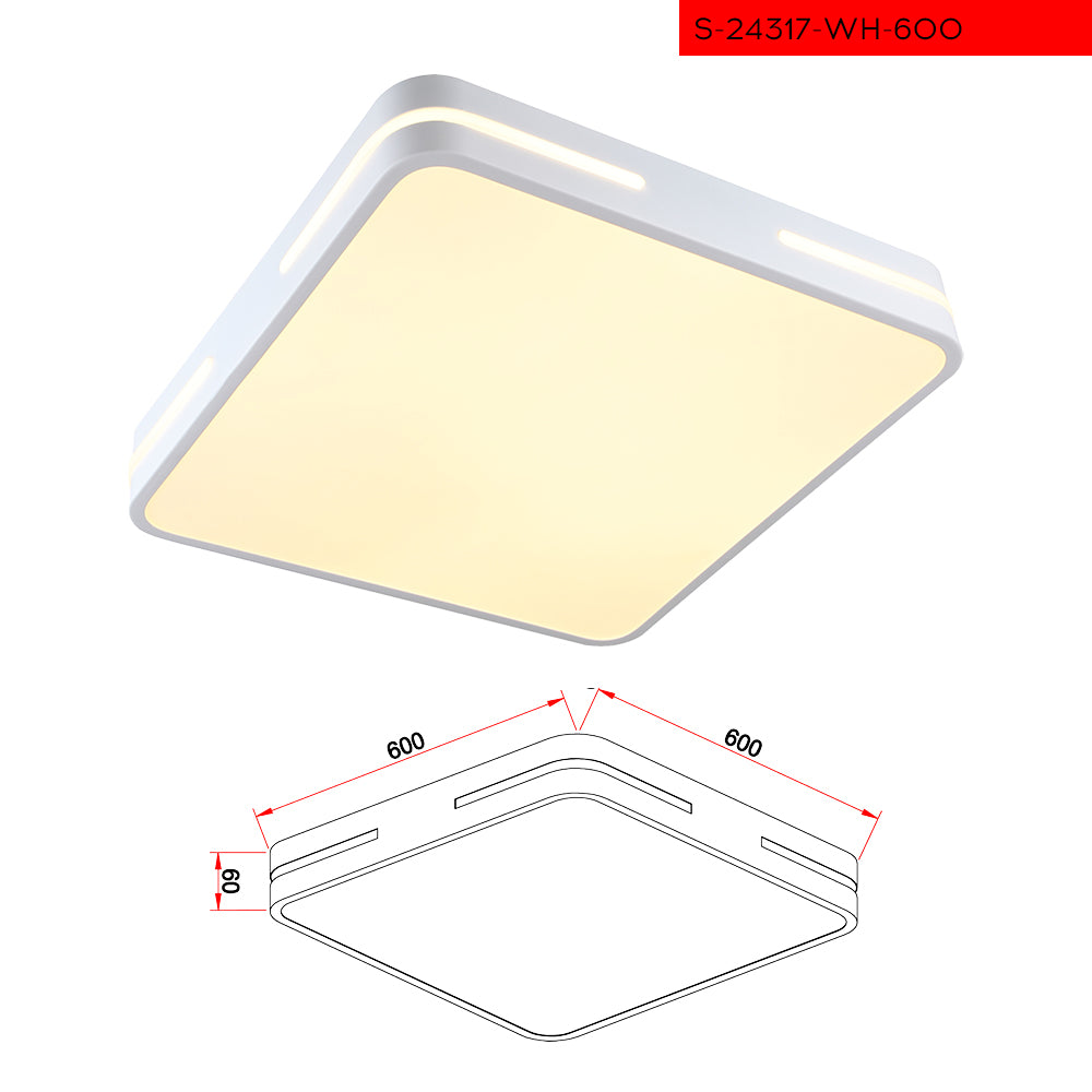 CCT 60CM 72W צמוד תקרה טורינו  לד קוטר לבן