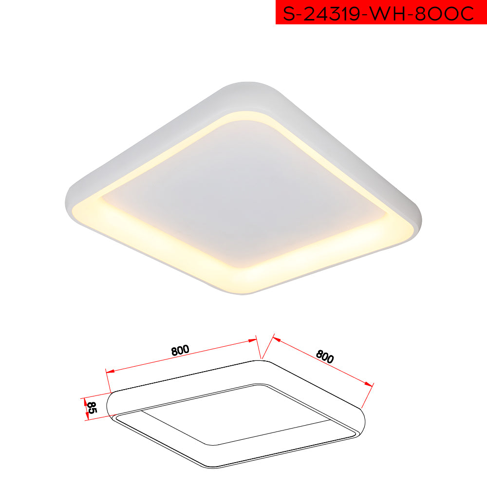 CCT 80CM 96W צמוד תקרה פלרמו לד קוטר לבן