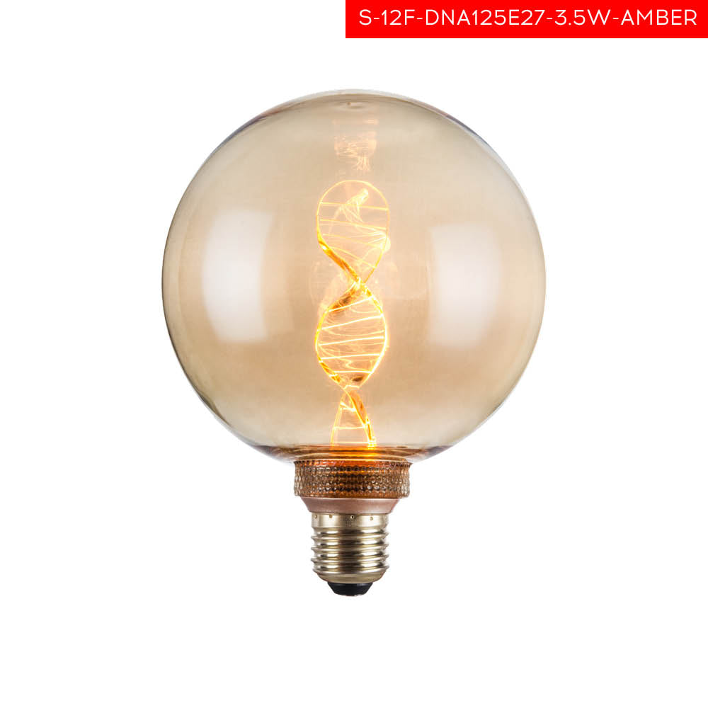 נורת LED פילמנט G125 אמבר | 3.5W| 1800k