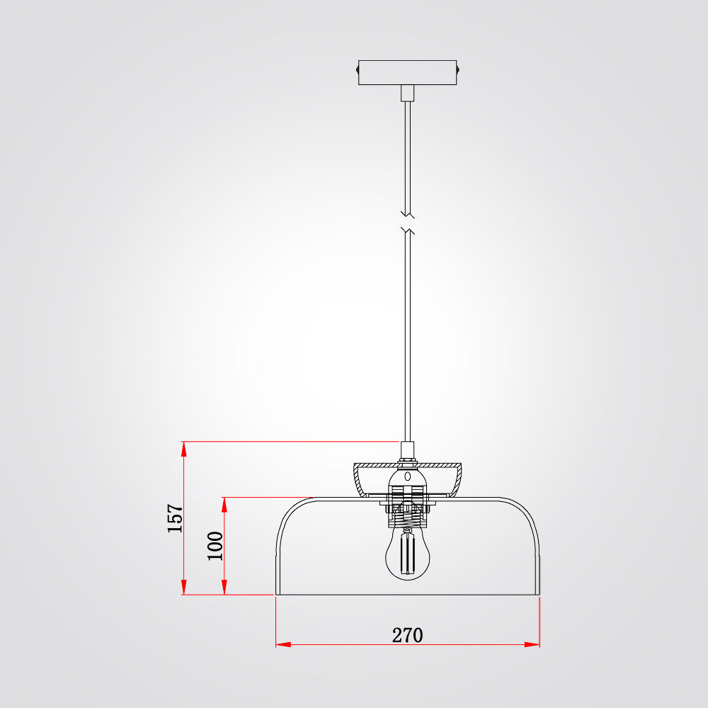 قلادة E27 A باللون الرمادي الفاتح