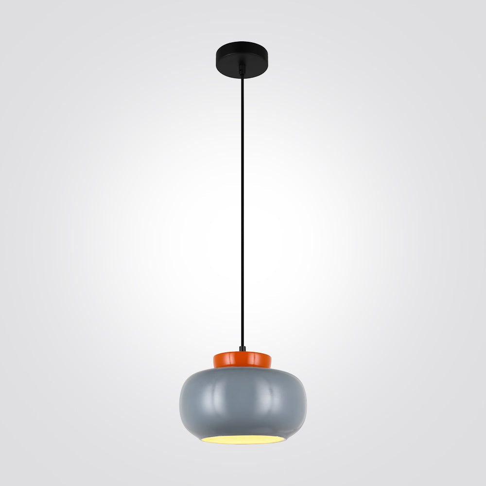 قلادة E27 D باللون الرمادي الفاتح والبرتقالي