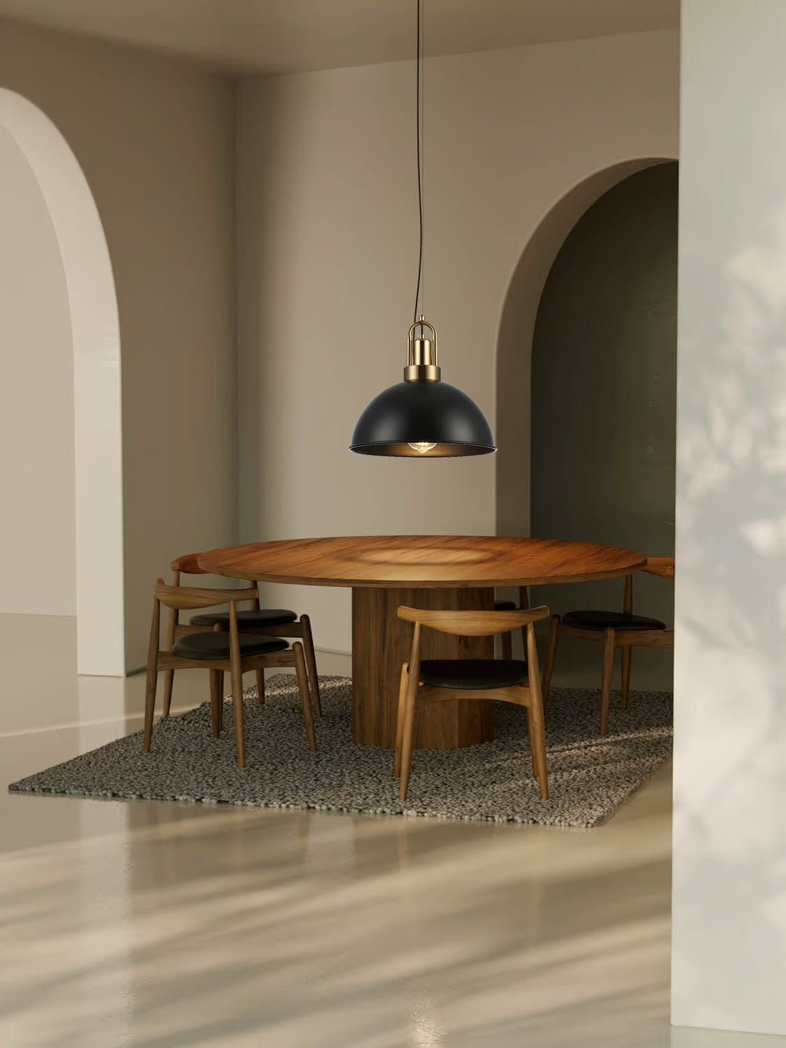 C E27 نموذج قلادة باموكالي السوداء