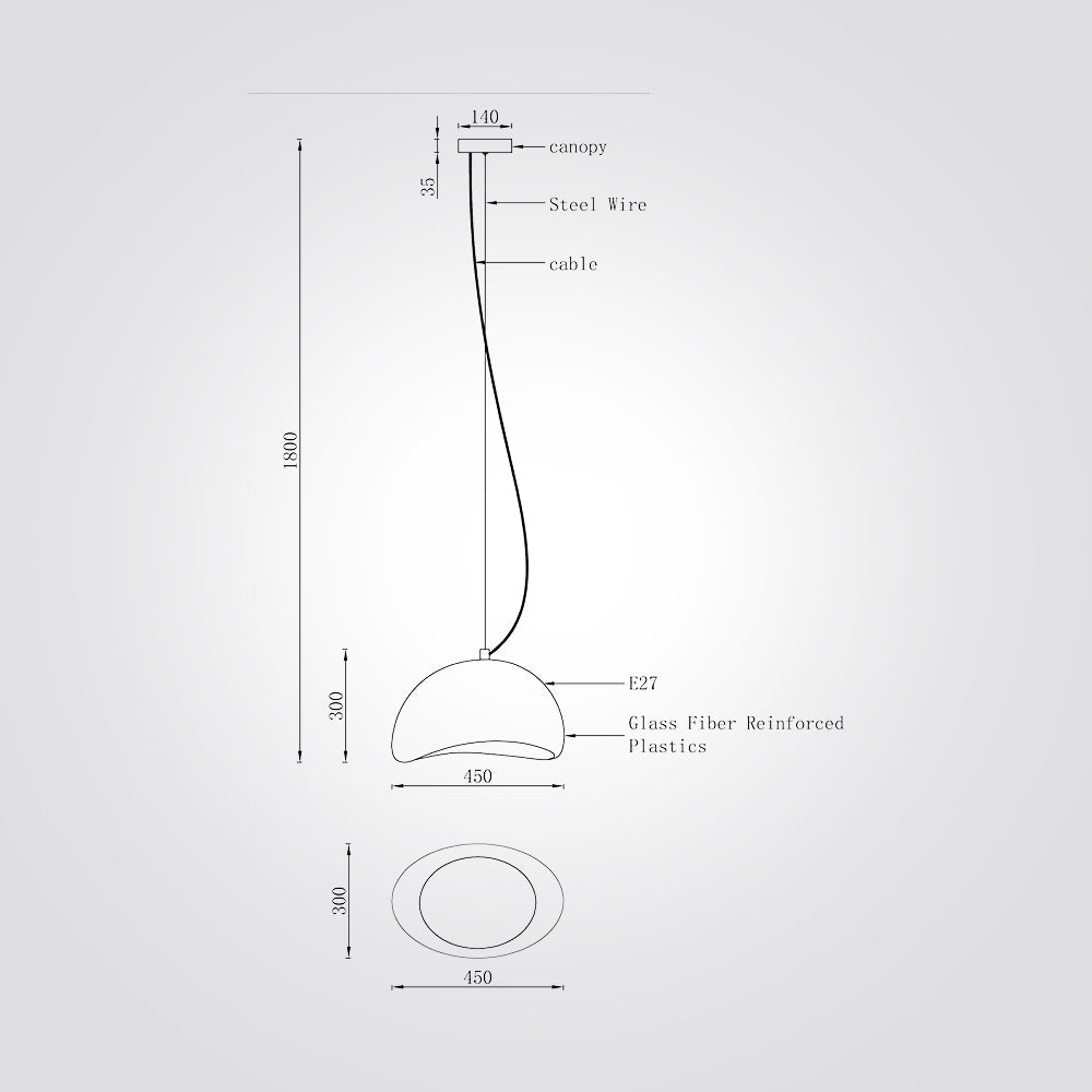 قلادة شلال بيضاء بقطر 45 سم