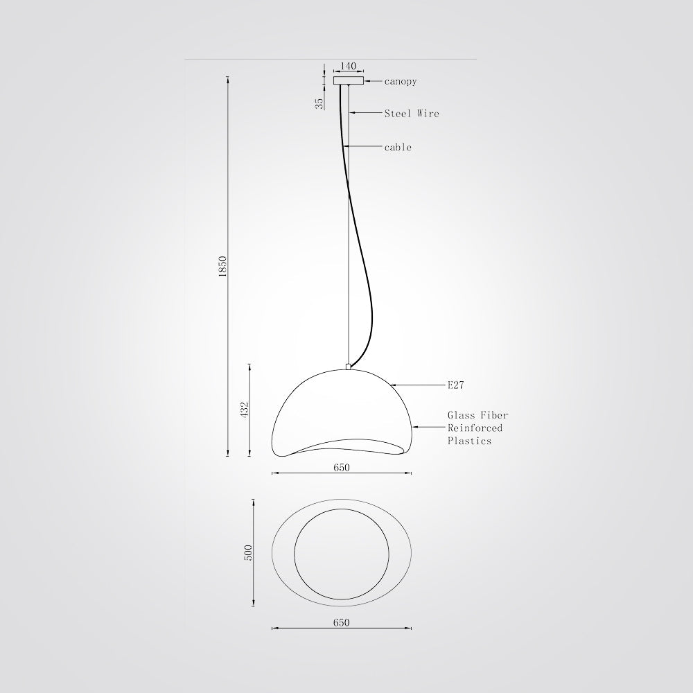 قلادة شلال بيضاء قطرها 65 سم