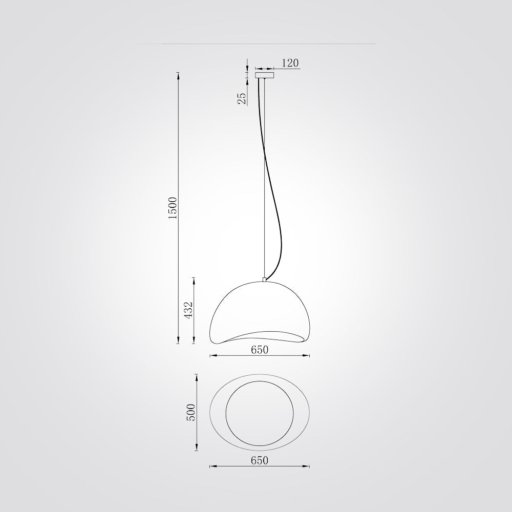 قلادة شلال رمادية بقطر 65 سم E27