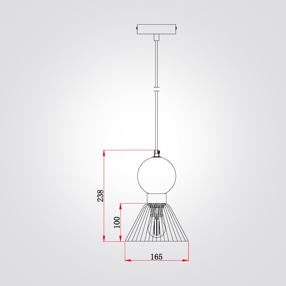 ب- مصباح معلق بجانبي