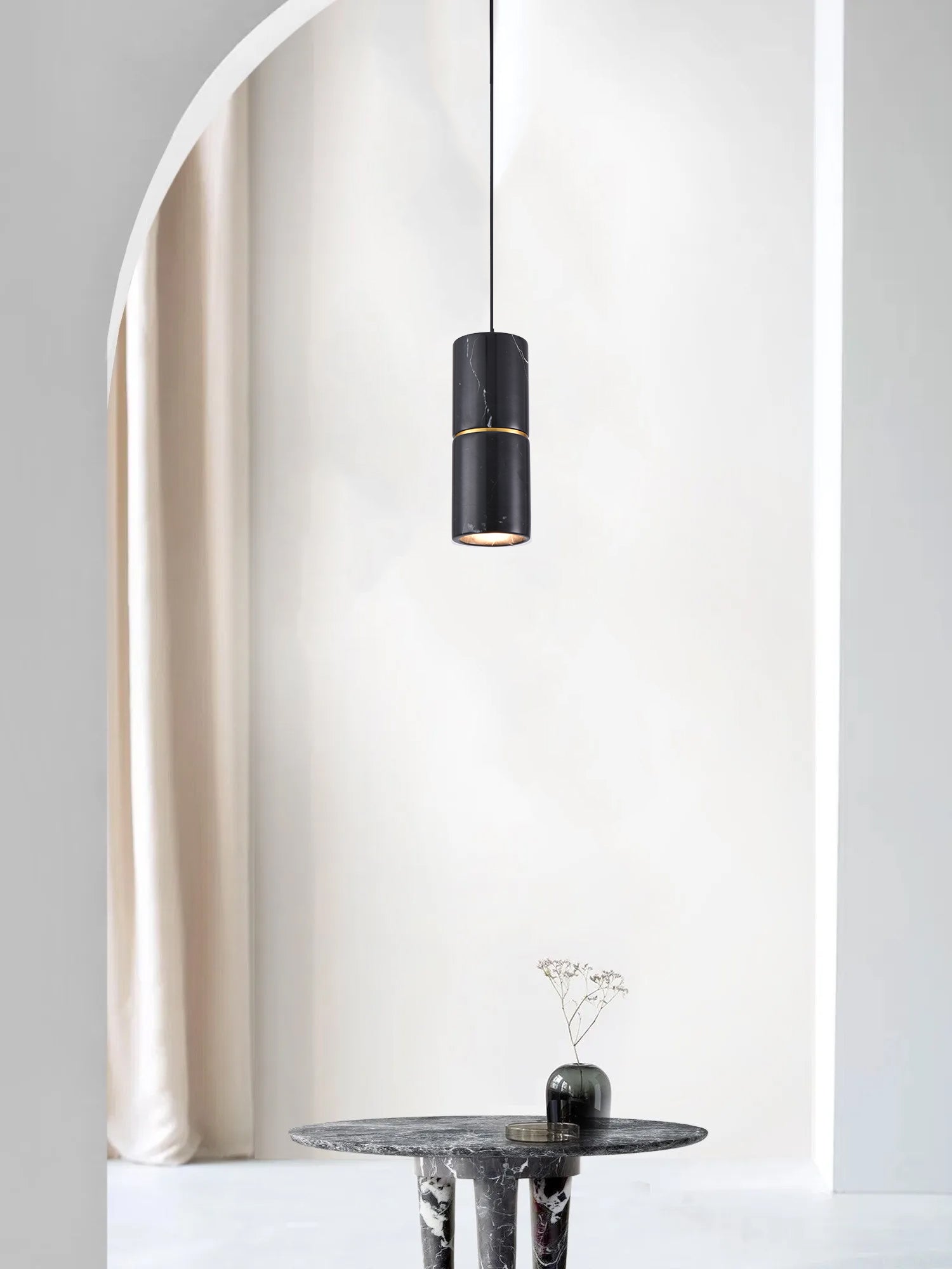 قلادة مدفع أسود E27 + حلقة نحاسية