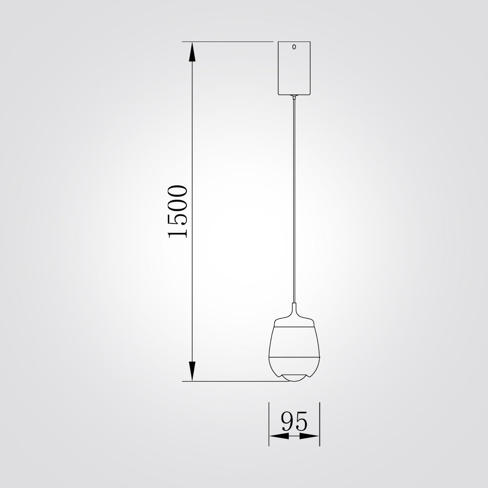 תלייה נאפולי בודד שחור 3000K|6W