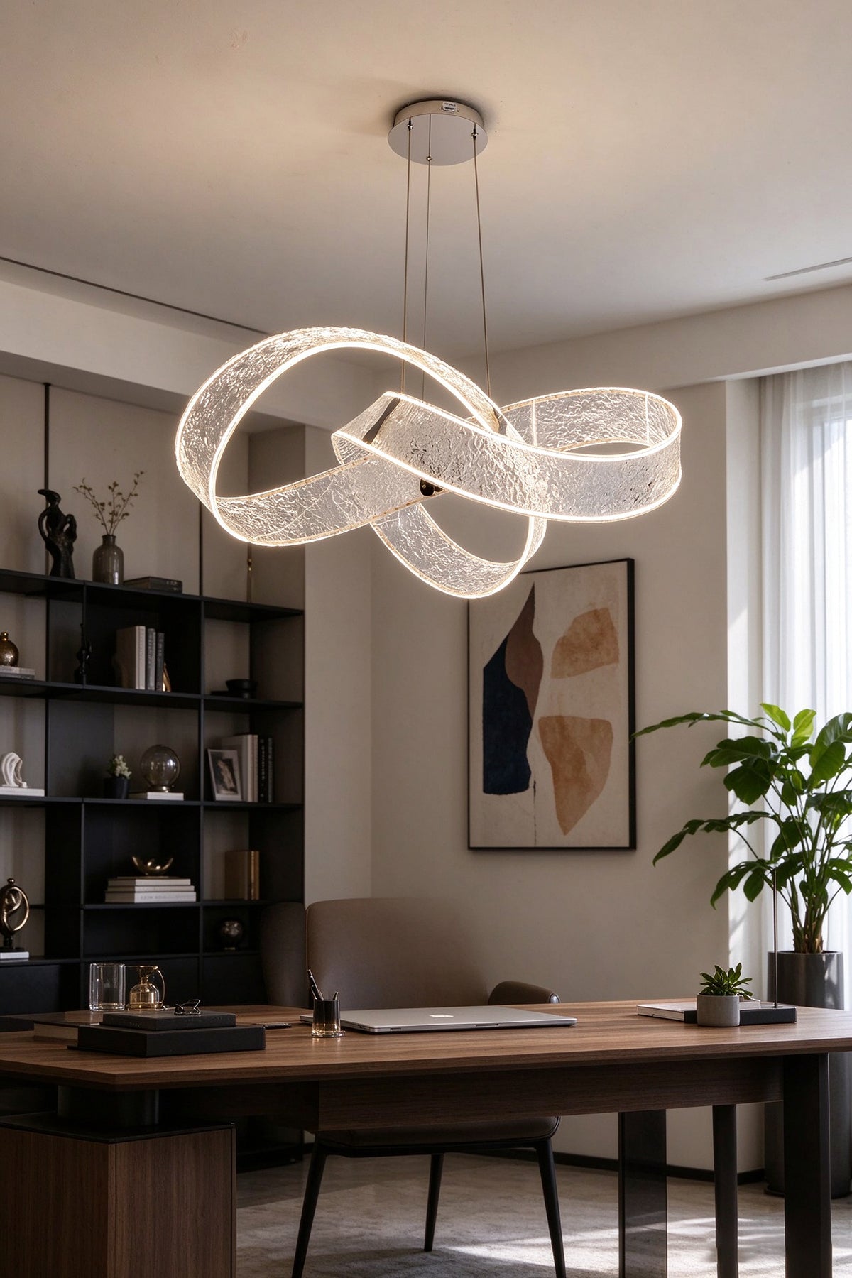 לורנס גוף תלוי LED 60W כרום 80 ס״מ