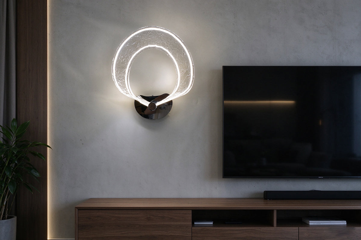 לורנס צמוד קיר LED 25W כרום