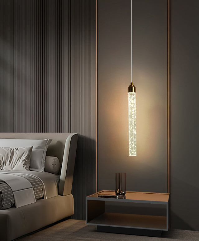 LED 3W |3CCT מנורת תלייה קריסטל |  שחור