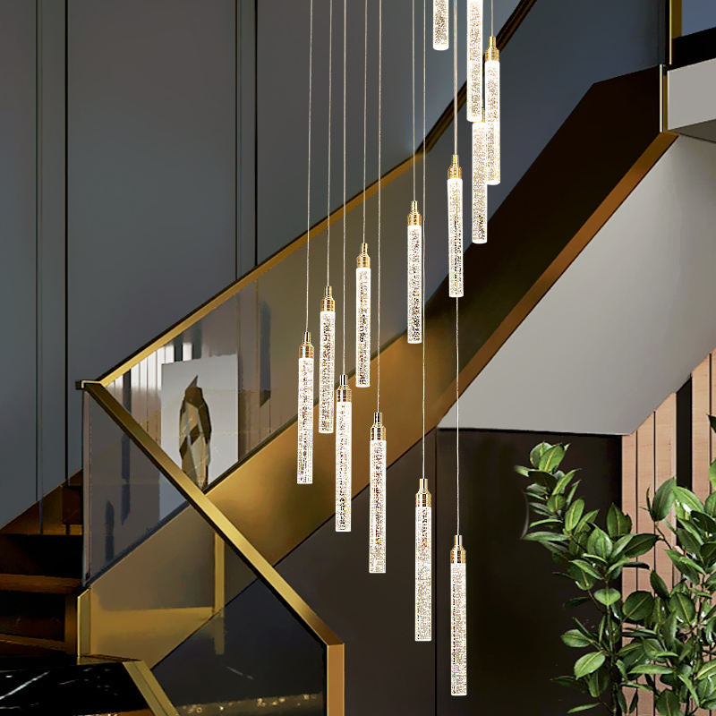 45W 3CCT 15 LED מנורת תלייה קריסטל | ראשים | | |שחור