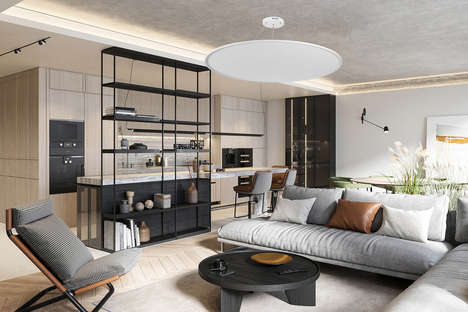 5700K 56W 60 מנורת תליה אביגיל עגול  לד גוון