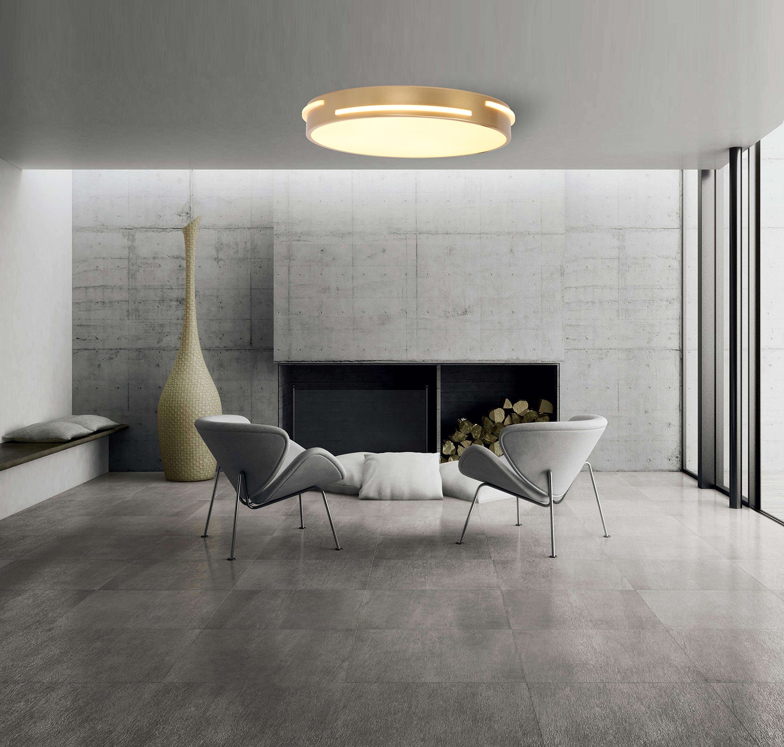 400 צמוד תקרה לון עגול לד קוטר פליז