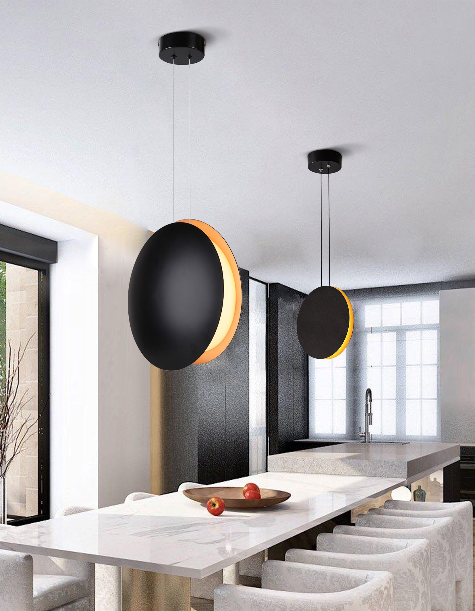 3000K 12W S תליה ירין לד שחור