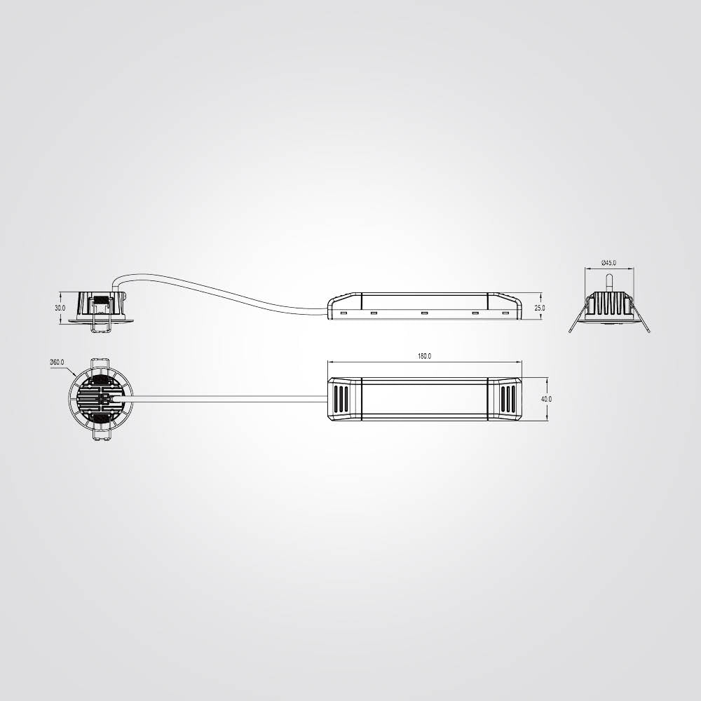 مصباح طوارئ غاطس أحادي الغرض بقوة 3 وات يعمل ببطارية ليثيوم