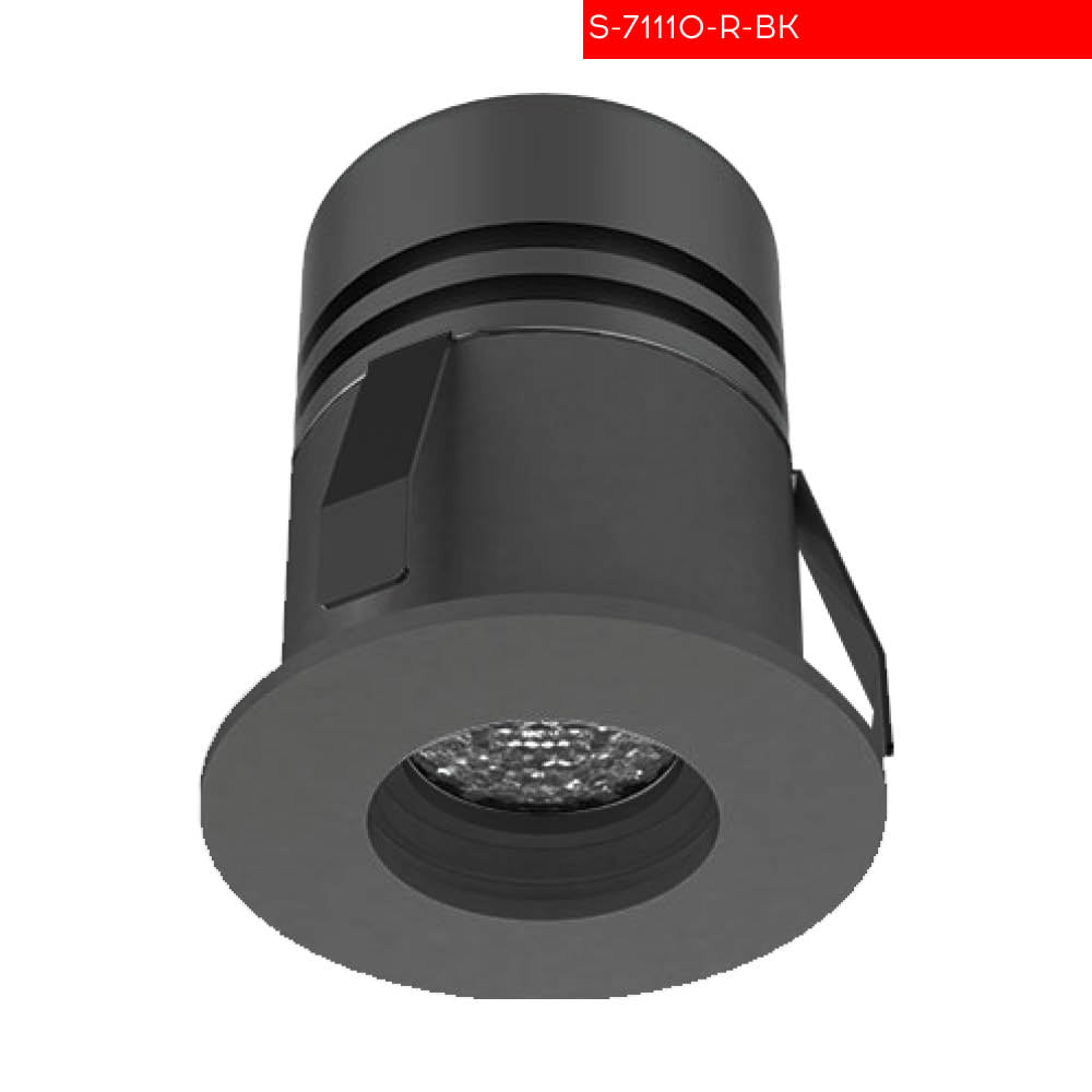 שקוע תקרה רמן לד עגול 1W 3000K שחור