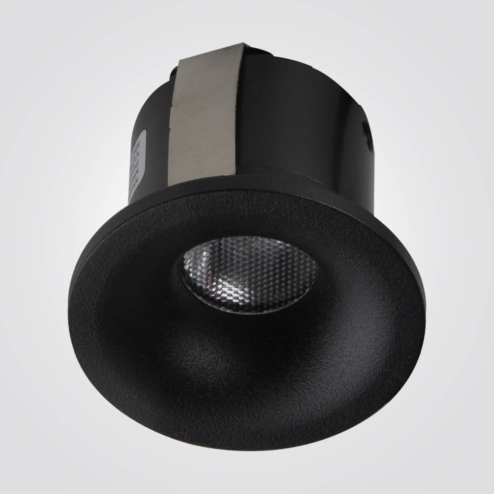 שקוע תקרה לן לד עגול שחור  3W CCT