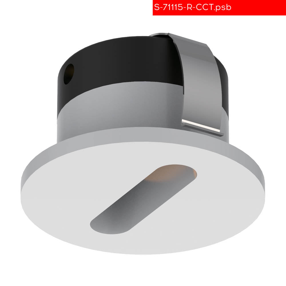שקוע קיר סרי לד עגול לבן 3W CCT