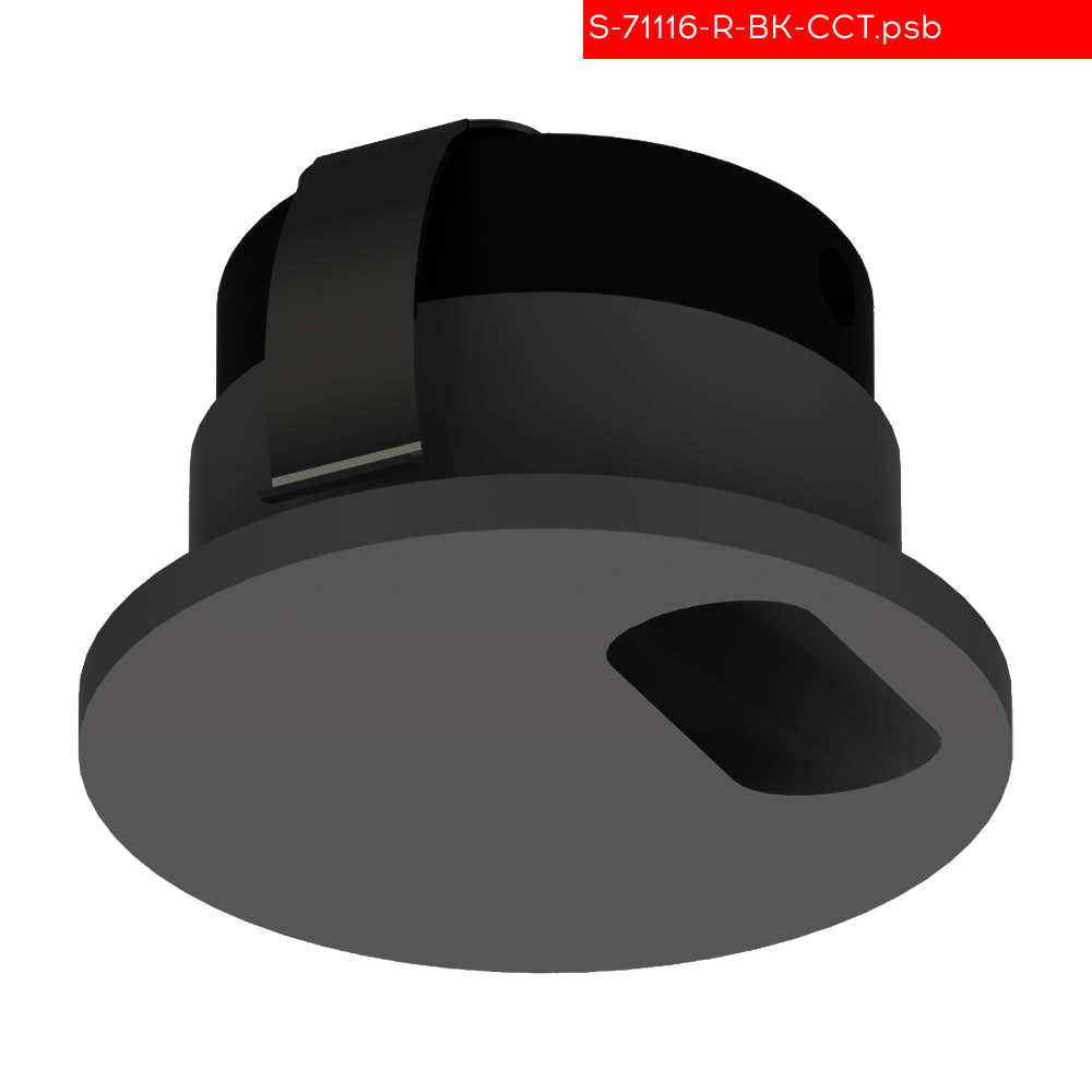 שקוע קיר  סיל לד עגול שחור 3W CCT