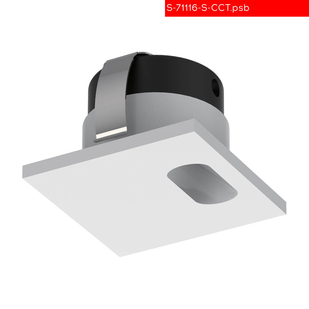 שקוע קיר סיל לד מרובע לבן 3W CCT