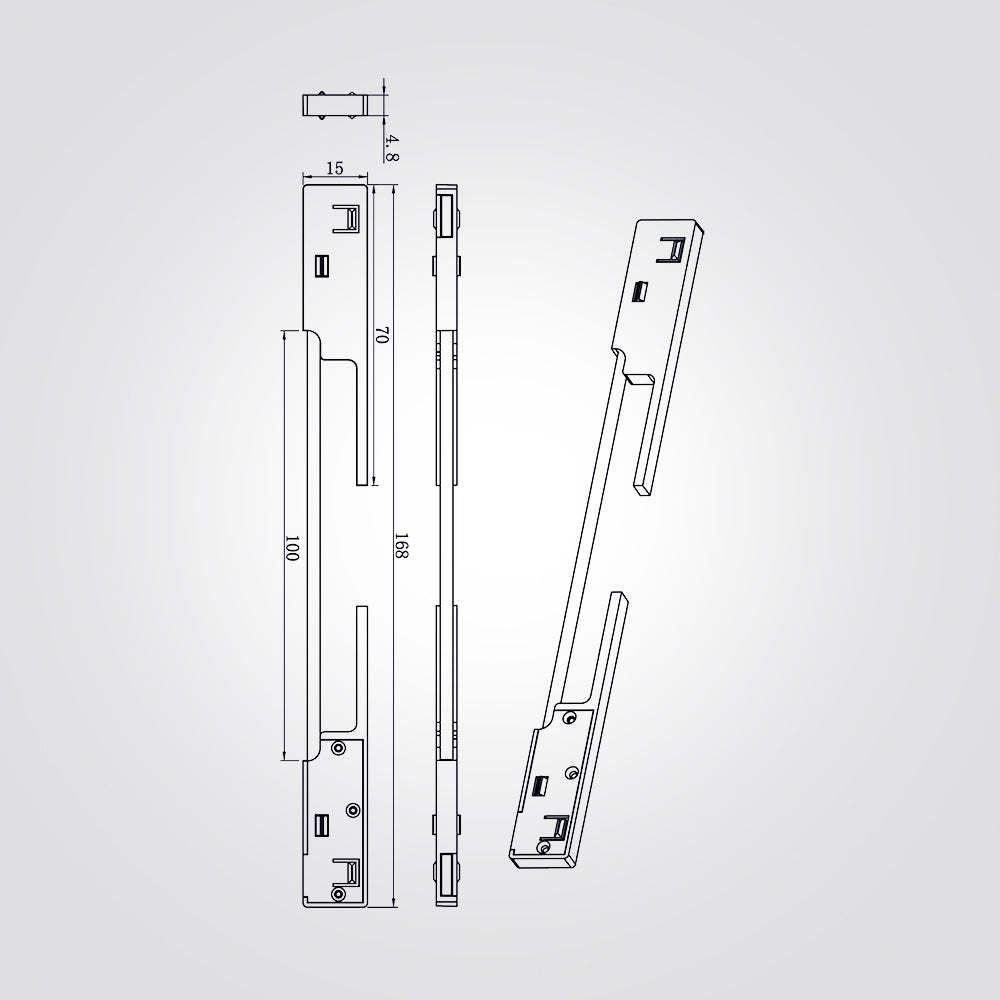 מחבר ביניים עם כבל חשמל לפ.צ מגנט שחור לייזר |24V