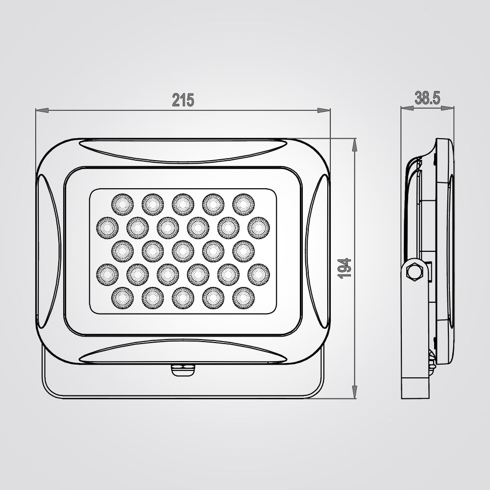 5700K 50W פנס עדי לד שחור