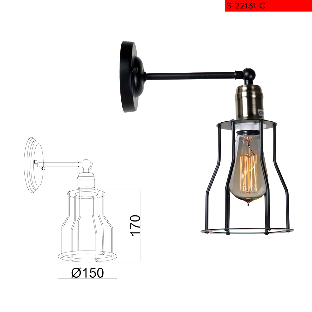 C מנורת קיר איזבל