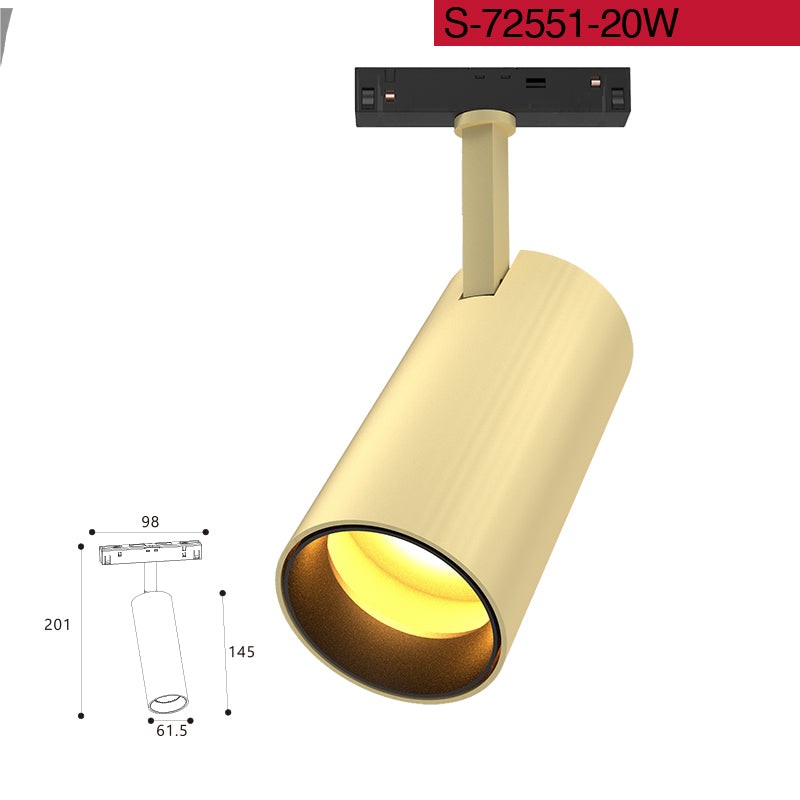 20W 48V ספוט נירי לפס צבירה מגנט