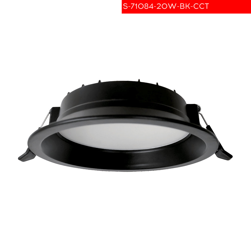IP44|CCT|20W שקוע תקרה רם שחור
