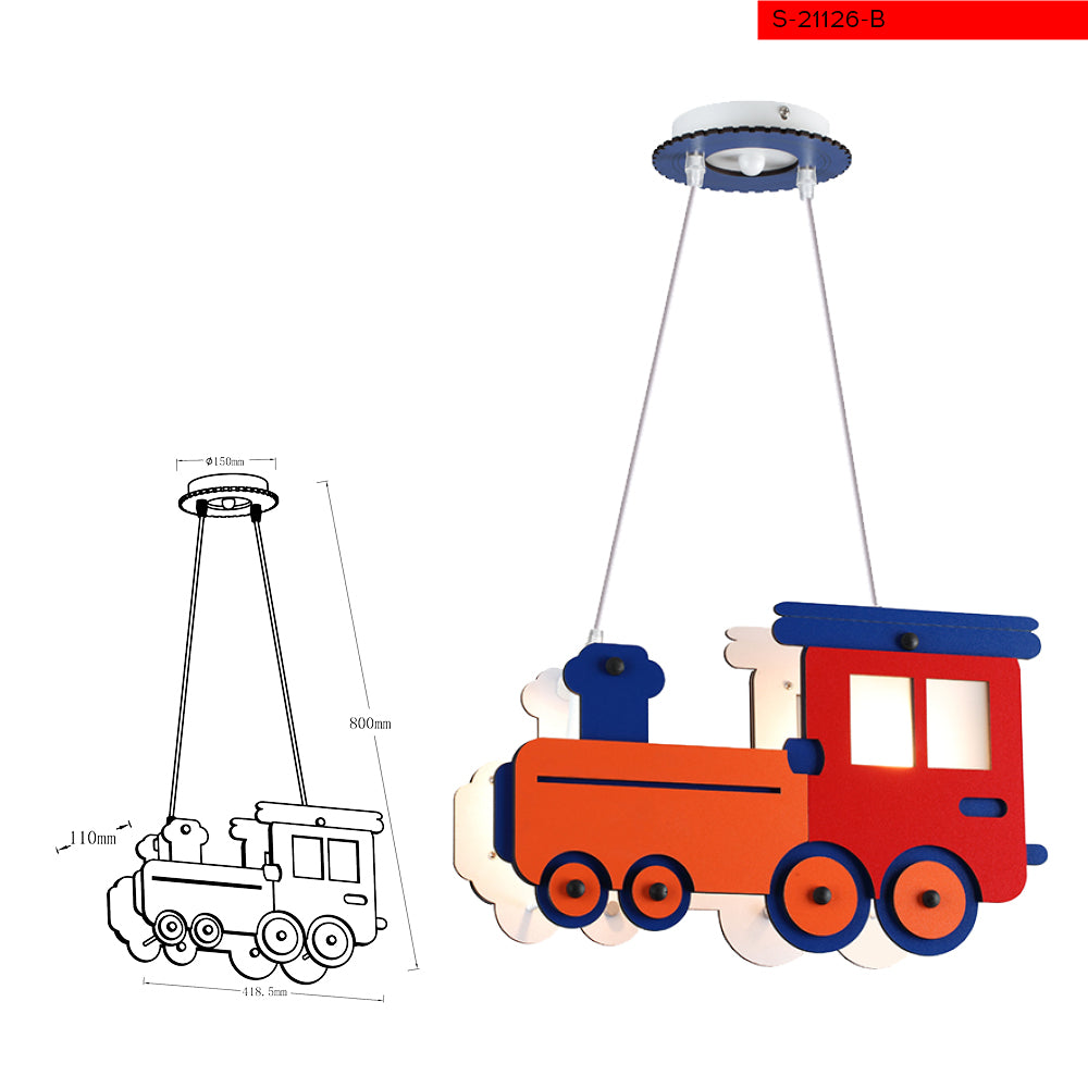 2*40W E14 מנורת תליה רכבת צבעונית