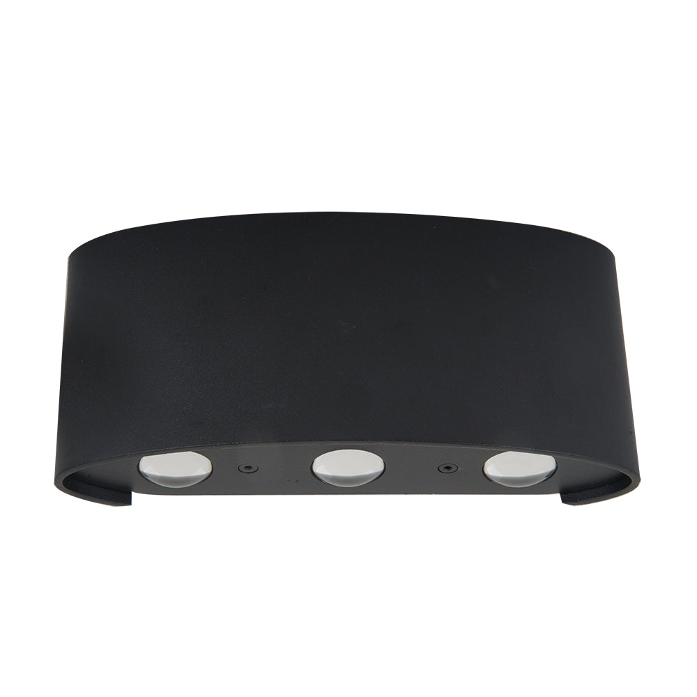 3000K 6W קיר גינה רון לד שחור