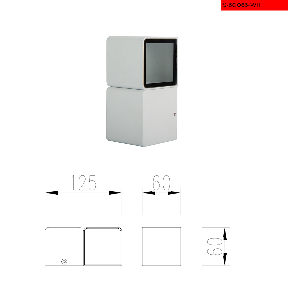 3W קיר גינה ניסו לד לבן