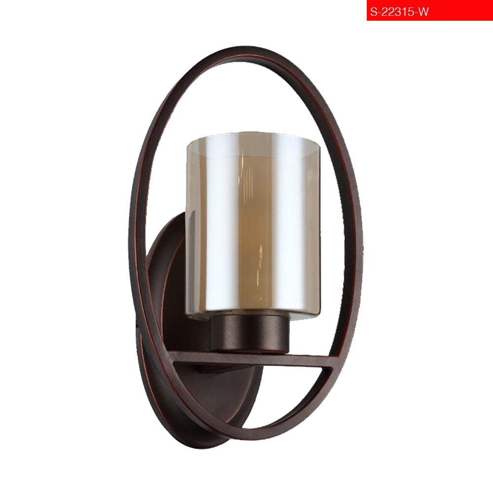 E27 מנורת קיר גדליה שחור