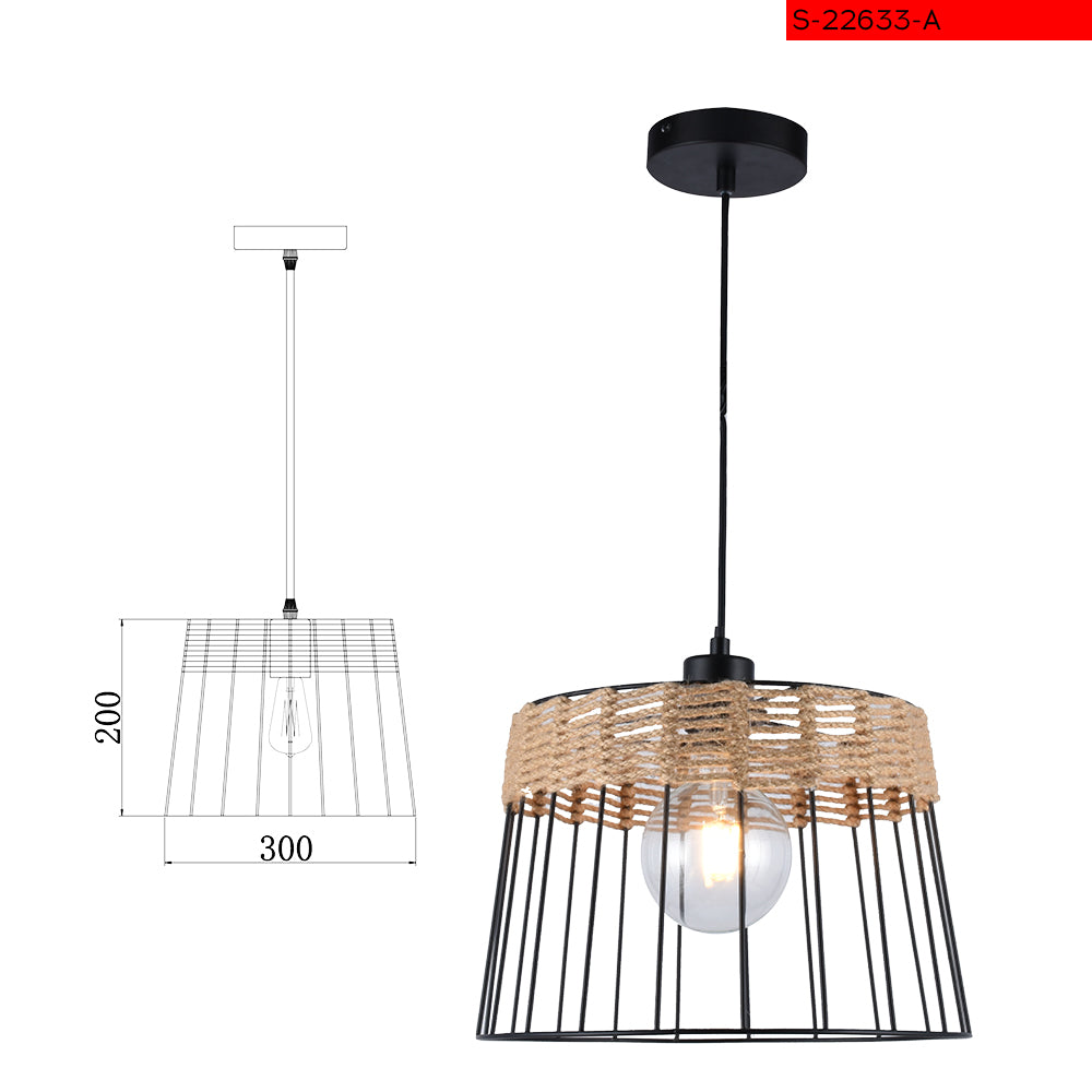 E27 A מנורת תליה נאזק