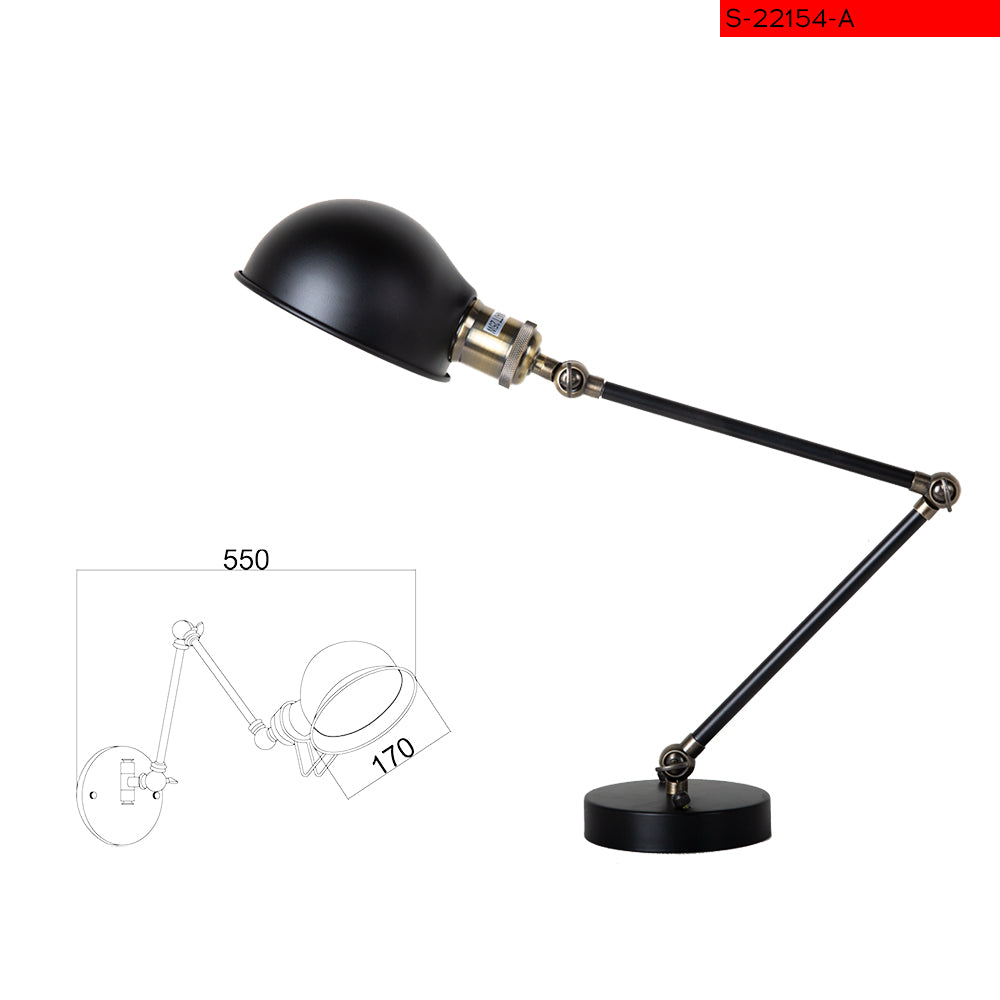 E27 40W מנורת קיר מעיין מתכוונן