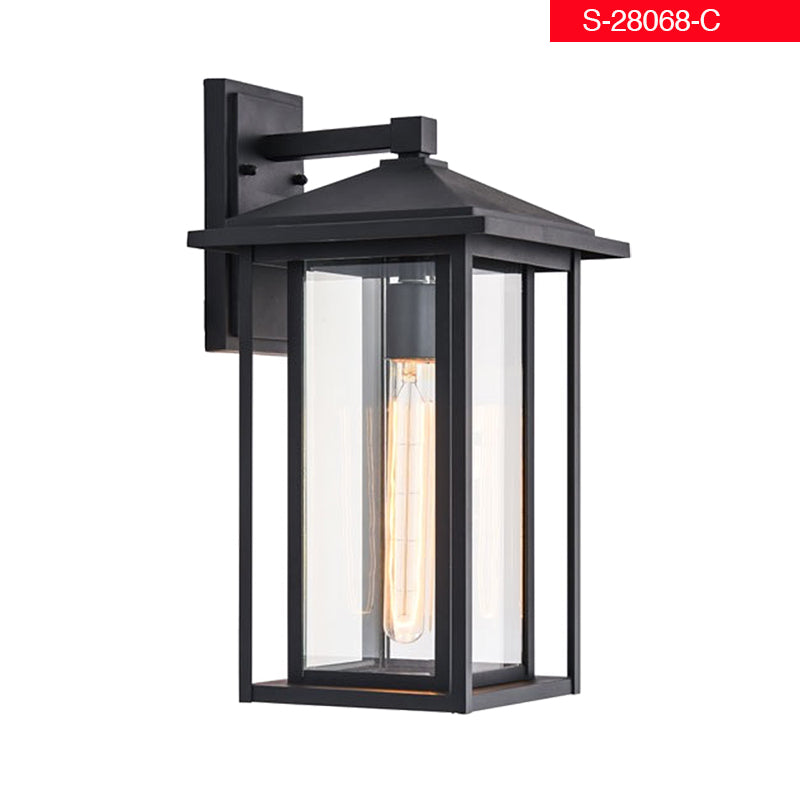 E27 C פנס קיר גינה סירי שחור