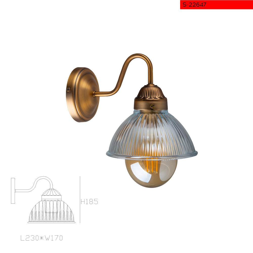 E27 מנורת קיר אליק עתיק