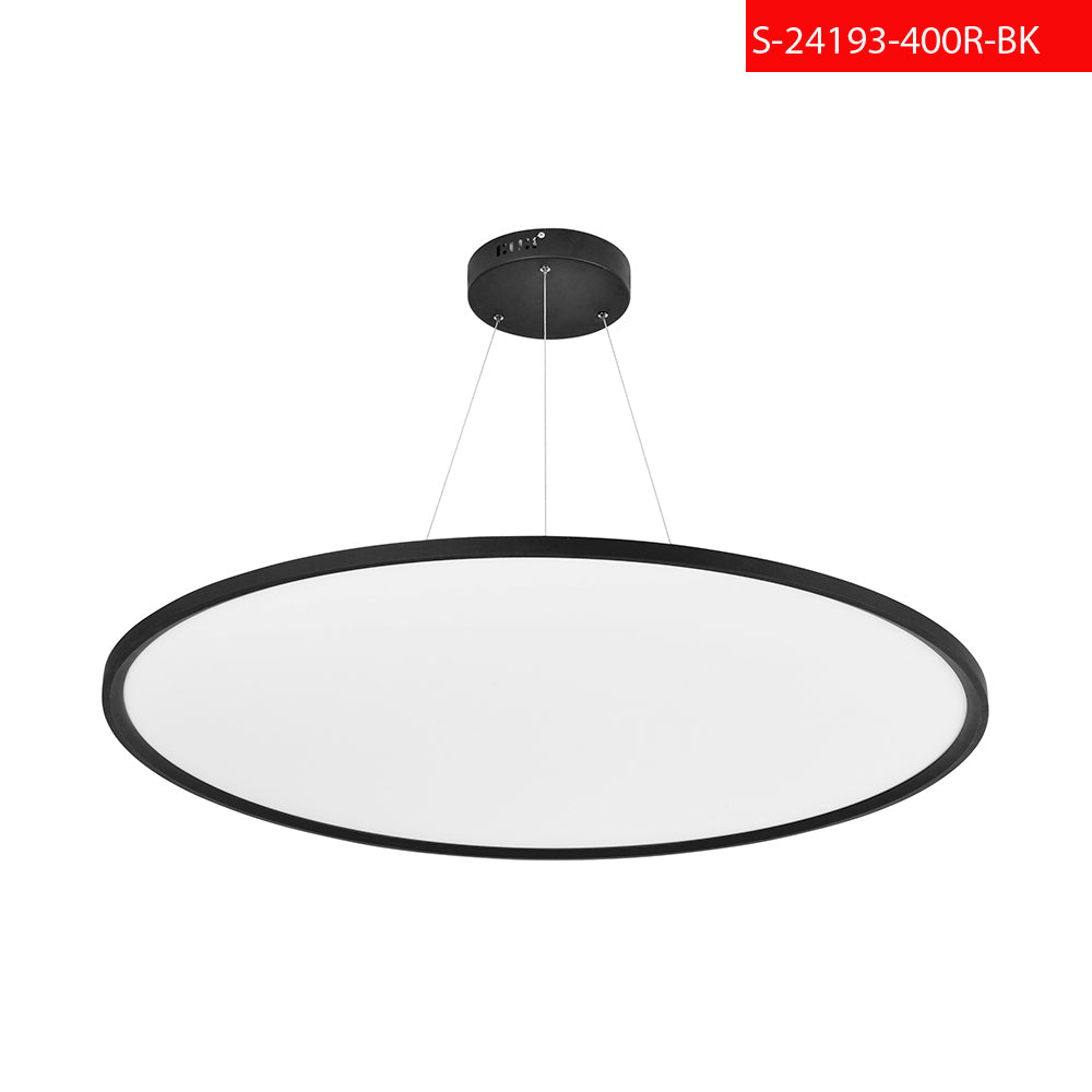 D400MM 32W פנל לד תליה אורן עגול שחור